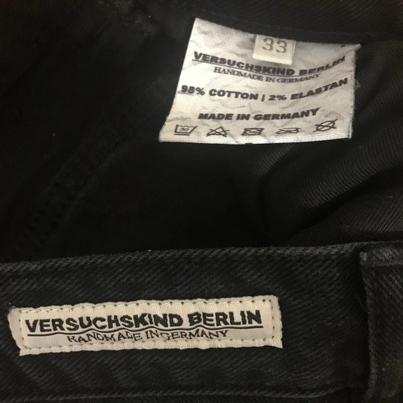 Versuchskind Berlin Jeans Style XOSP Men's Size 33 Handmade Drop Crotch Black - Picture 6 of 13